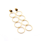 TAMI - gold earrings 10x58mm